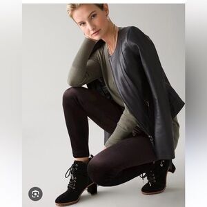 White House Black Market Velvet Corduroy Runway Leggings- black. NWT